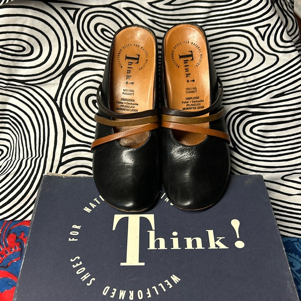 Think! Leather mules size 40 vintage